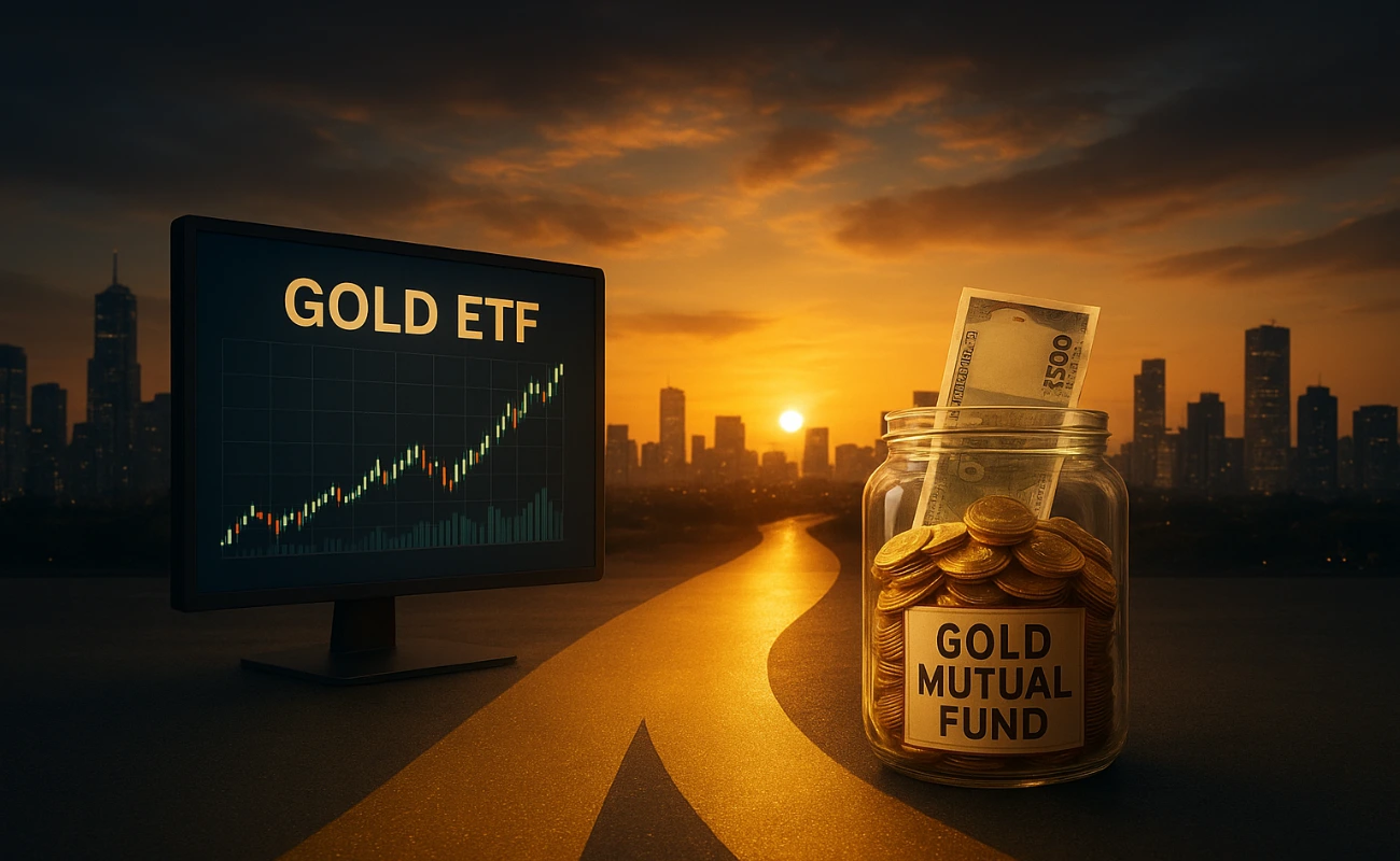 2025 में Gold ETF और Gold Mutual Fund में निवेश तुलना