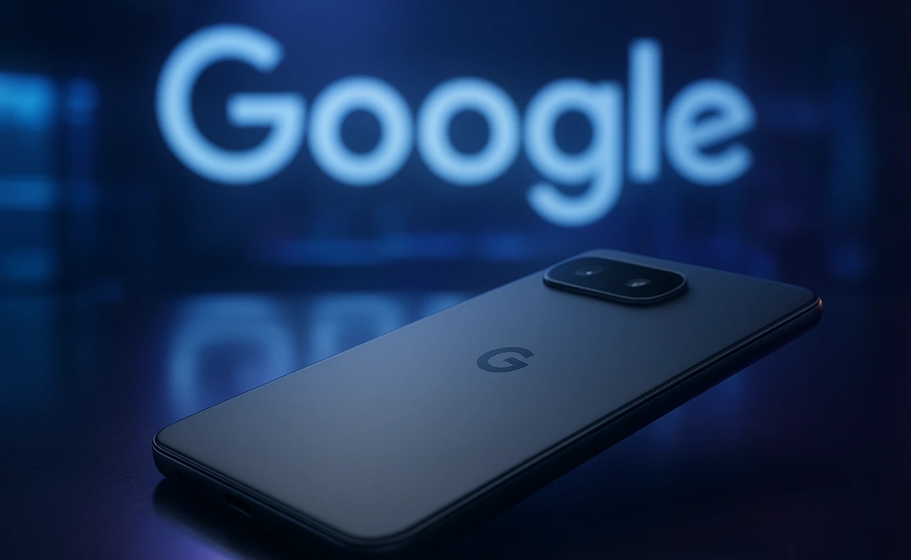 Google Pixel 10a का 3D रेंडर, फ्लैट कैमरा और पतले बेज़ल्स के साथ