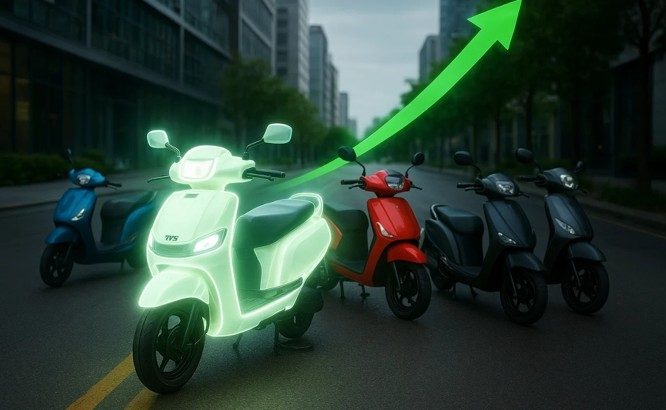 भारत के इलेक्ट्रिक स्कूटर मार्केट में शीर्ष ब्रांड्स TVS, Ather, Hero, Ola