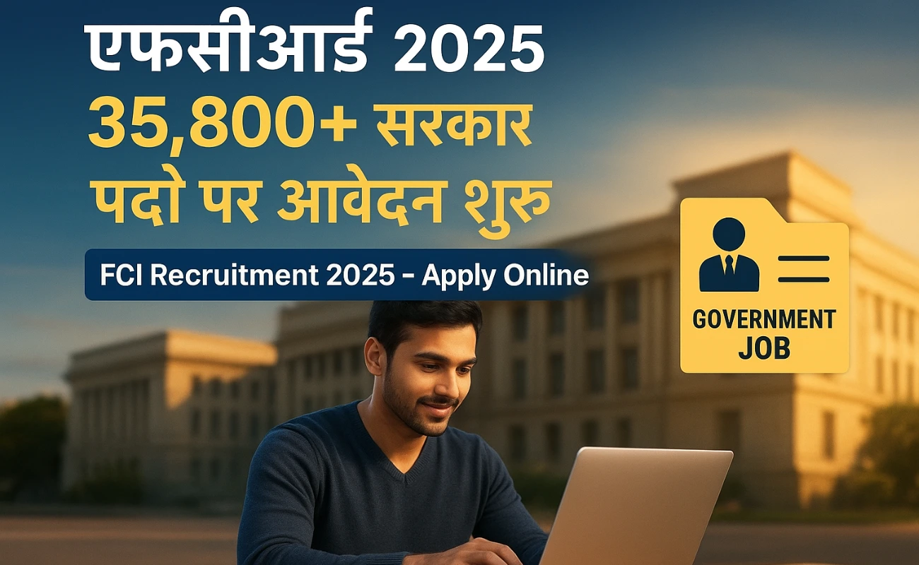 एफसीआई भर्ती 2025 – 35,800 से अधिक सरकारी पदों पर आवेदन प्रक्रिया शुरू