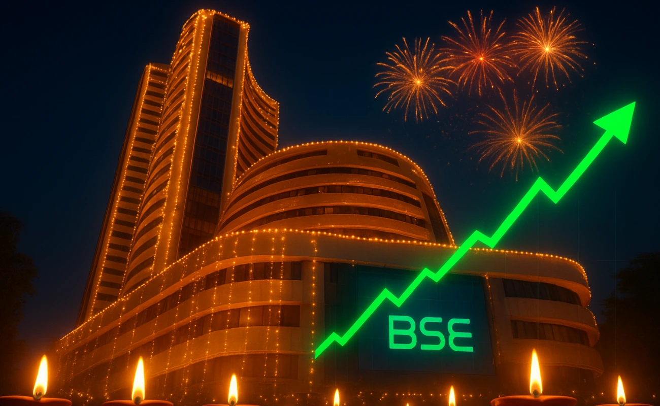 निफ्टी-सेंसेक्स दिवाली मुहूर्त ट्रेडिंग में बढ़त