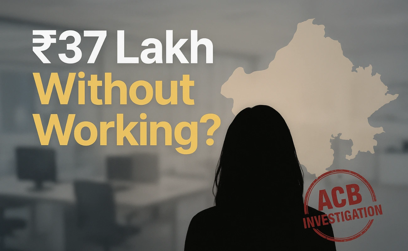 राजस्थान में बड़ा घोटाला! अफसर की पत्नी ने बिना काम किए ₹37 लाख सैलरी ली!